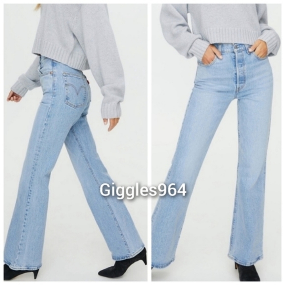 Levi's Ribcage High Rise Bootcut Jeans Samba Tango Light - Picture 5 of 10
